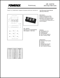 QRC1430T30 datasheet: 1400V, 300A fast recovery common cathode diode QRC1430T30