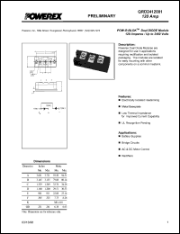 QRD2412001 datasheet: 2400V, 120A general purpose dual diode QRD2412001