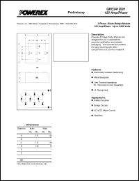 QRE2412001 datasheet: 2400V, 120A general purpose 3-phase full wave bridge diode QRE2412001