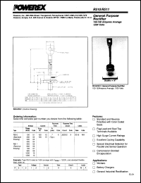 R5110415XXWA datasheet: 400V, 150A general purpose single diode R5110415XXWA