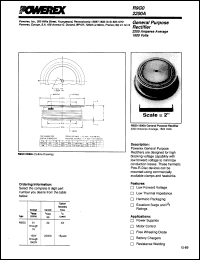 R9G01422 datasheet: 1400V, 2200A general purpose single diode R9G01422