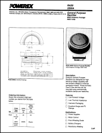 RA202420 datasheet: 2400V, 2000A general purpose single diode RA202420