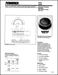 RA202825 datasheet: 2800V, 2500A general purpose single diode RA202825