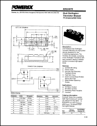 KD224575 datasheet: 600V, 75A Dual Darlington transistor module KD224575