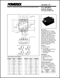 CM100BU-12H datasheet: 600V, 100A h-bridge IGBT module CM100BU-12H