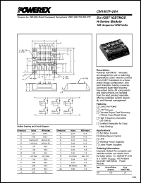 CM100TF-24H datasheet: 1200V, 100A six pac IGBT module CM100TF-24H