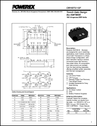 CM100TU-12F datasheet: 600V, 100A six pac IGBT module CM100TU-12F