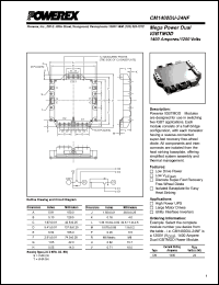 CM1400DU-24NF datasheet: 1200V, 1400A dual IGBT module CM1400DU-24NF