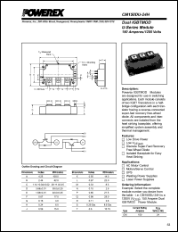 CM150DU-24H datasheet: 1200V, 150A dual IGBT module CM150DU-24H