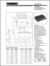 CM15MD-12H datasheet: 600V, 15A 3-phase converter + brake + inverter  IGBT module CM15MD-12H