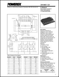 CM15MD1-12H datasheet: 600V, 15A 3-phase converter + inverter IGBT module CM15MD1-12H