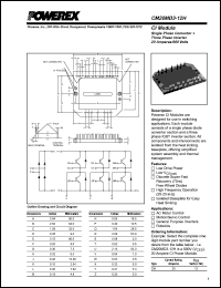 CM20MD3-12H datasheet: 600V, 20A 1-phase converter + inverter IGBT module CM20MD3-12H