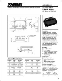 CM300DU-24H datasheet: 1200V, 300A dual IGBT module CM300DU-24H