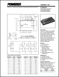 CM30MD1-12H datasheet: 600V, 30A 3-phase converter + inverter IGBT module CM30MD1-12H