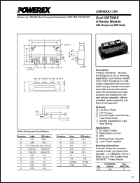 CM400DU-12H datasheet: 600V, 400A dual IGBT module CM400DU-12H