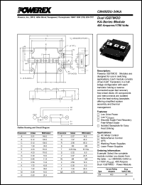 CM400DU-34KA datasheet: 1700V, 400A dual IGBT module CM400DU-34KA