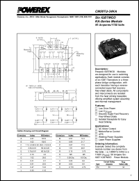 CM50TU-34KA datasheet: 1700V, 50A six pac IGBT module CM50TU-34KA