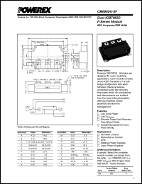 CM600DU-5F datasheet: 250V, 600A dual IGBT module CM600DU-5F