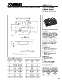 CM600HA-24H datasheet: 1200V, 600A single IGBT module CM600HA-24H