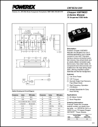 CM75E3U-24H datasheet: 1200V, 75A chopper, buck, boost IGBT module CM75E3U-24H