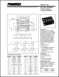 CM75TF-12H datasheet: 600V, 75A six pac IGBT module CM75TF-12H