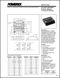 CM75TF-24H datasheet: 1200V, 75A six pac IGBT module CM75TF-24H