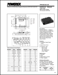 PM100CSA120 datasheet: 1200V, 100A six pac IGBT module PM100CSA120