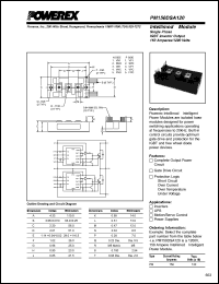 PM150DSA120 datasheet: 1200V, 150A dual IGBT module PM150DSA120