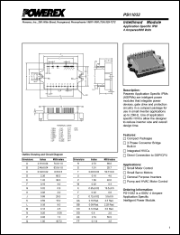 PS11032 datasheet: 600V, 4A cib/ci (integrated module) IGBT module PS11032