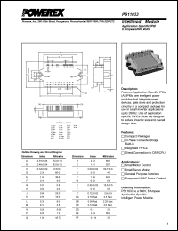 PS11033 datasheet: 600V, 8A cib/ci (integrated module) IGBT module PS11033