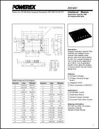 PS11037 datasheet: 600V, 50A six/seven pac IGBT module PS11037