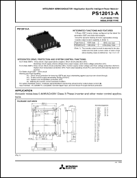 PS12013-A datasheet: 1200V, 5A cib/ci (integrated module) IGBT module PS12013-A