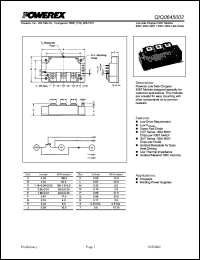 QIQ0645002 datasheet: 600V, 450A low side chopper IGBT module QIQ0645002