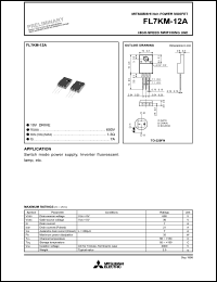 FL7KM-12A datasheet: 600V fl series 300v, 600v ballast application MOSFET FL7KM-12A