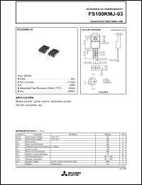 FS100KMJ-03 datasheet: 30V trench gate MOSFET FS100KMJ-03