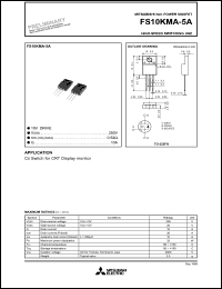 FS10KMA-5A datasheet: 250V planar process MOSFET FS10KMA-5A