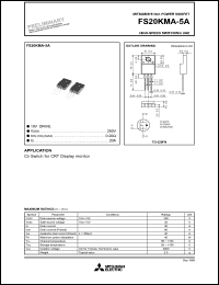 FS20KMA-5A datasheet: 250V planar process MOSFET FS20KMA-5A