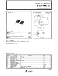 FS30KMJ-03 datasheet: 30V trench gate MOSFET FS30KMJ-03