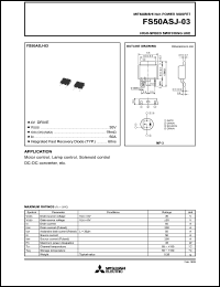 FS50ASJ-03 datasheet: 30V trench gate MOSFET FS50ASJ-03