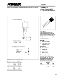 CR03AM-12 datasheet: 600V, 0.3A low power SCR CR03AM-12