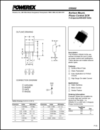 CR5AS-12 datasheet: 600V, 5A low power SCR CR5AS-12