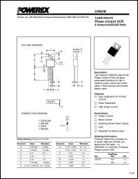 CR6CM-12 datasheet: 600V, 6A low power SCR CR6CM-12