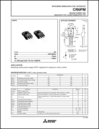 CR6PM-12 datasheet: 600V, 6A low power SCR CR6PM-12