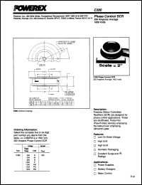 C380C datasheet: 300V, 250A phase control single thyristor C380C