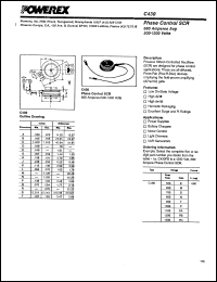 C430P datasheet: 1000V, 680A phase control single thyristor C430P