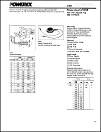 C431N1 datasheet: 800V, 600A phase control single thyristor C431N1