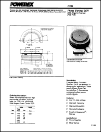 C781LA datasheet: 2100V, 2500A phase control single thyristor C781LA