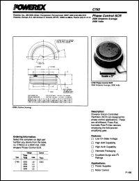 C782LB datasheet: 2200V, 2300A phase control single thyristor C782LB