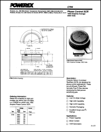 C784DD datasheet: 4400V, 1650A phase control single thyristor C784DD