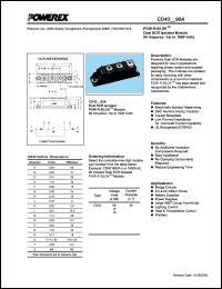 CD431290A datasheet: 1200V, 90A phase control dual thyristor CD431290A